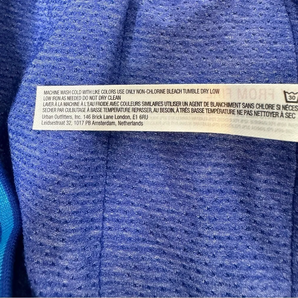 Free People Movement Top Seed Printed Tennis Jacket Blue Combo Medium - Image 10