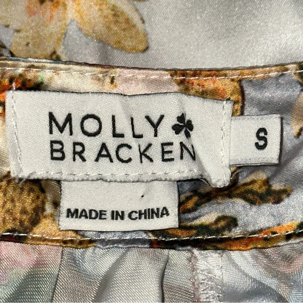 Molly Bracken Women’s Size S Fall Leaf Printed High Neck Long Sleeve Top Blouse - Image 4