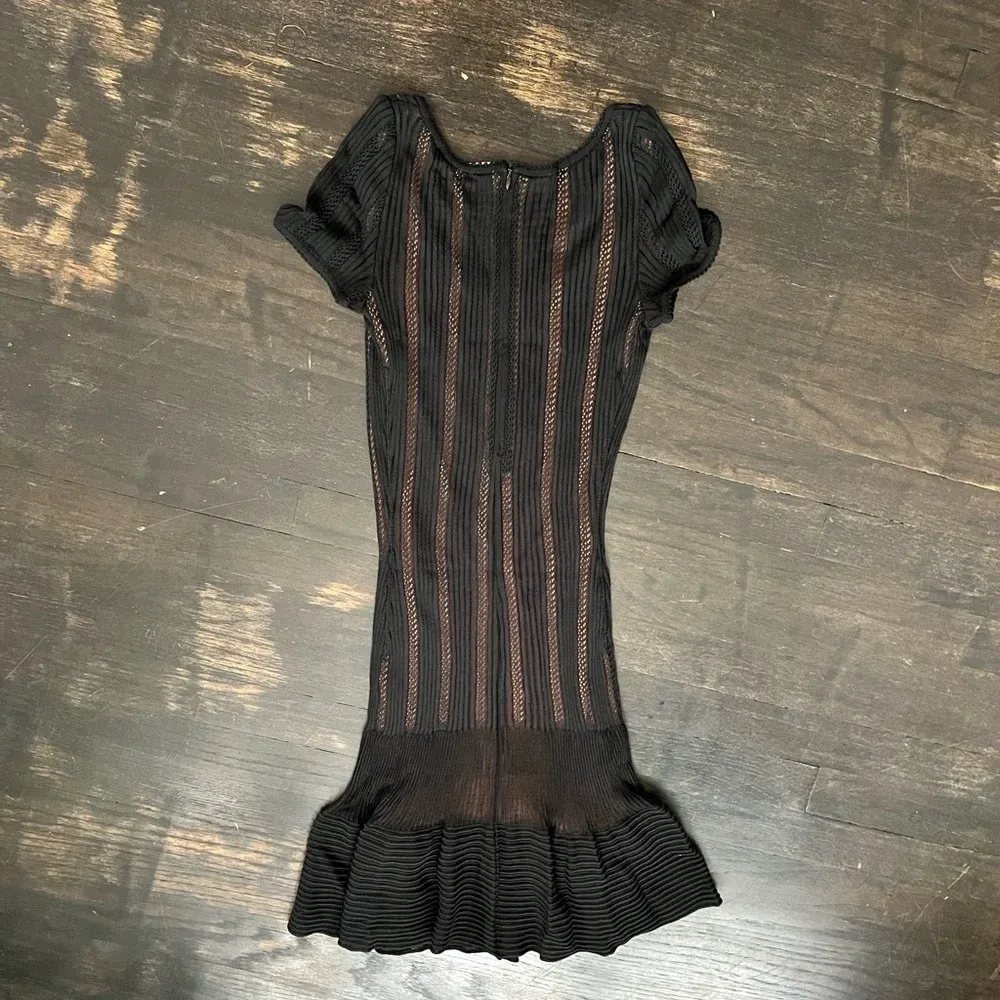 Alaia Women’s Classic Black Knit Flare Dress XS EUC - Image 3