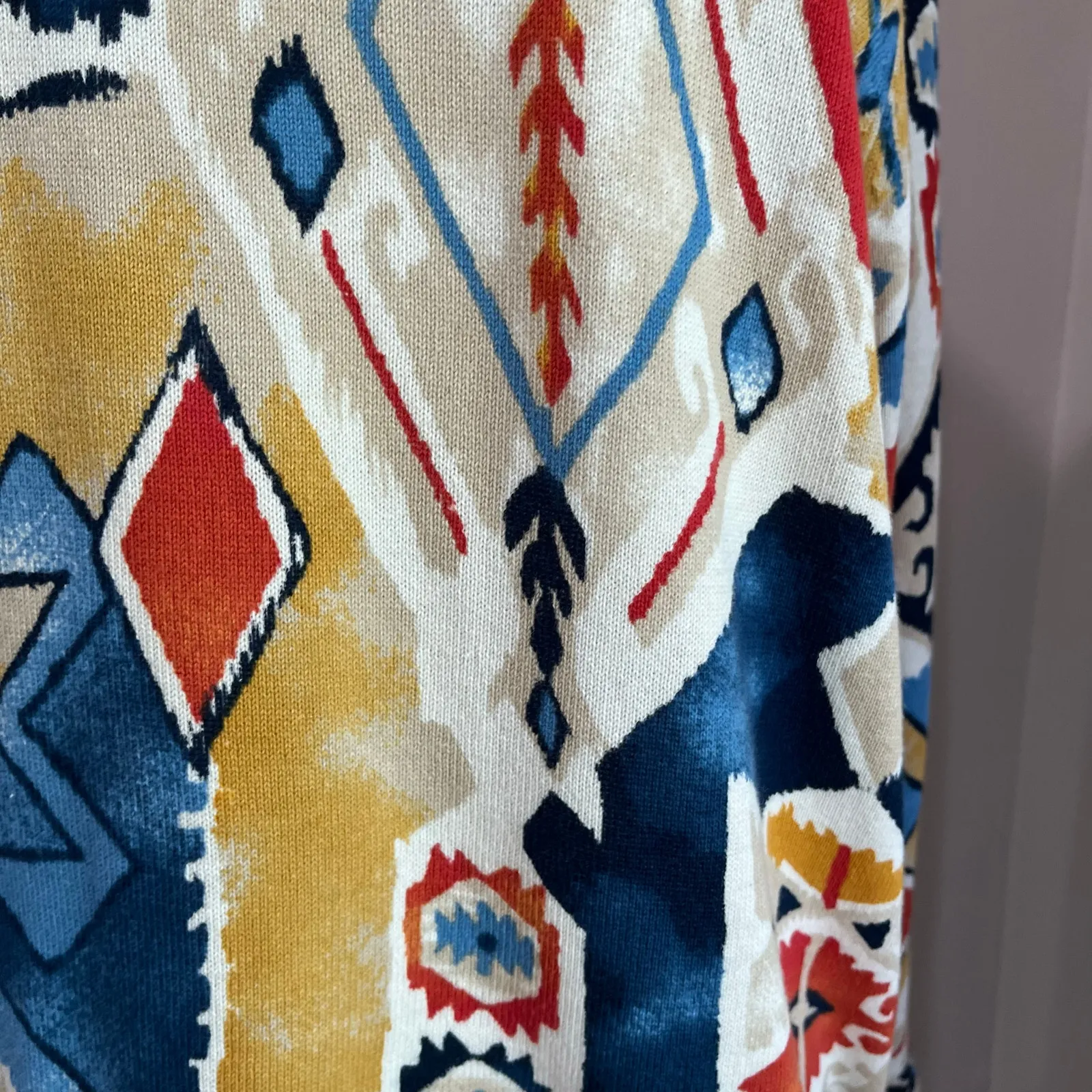 Alfred Dunner Pullover Crewneck Southwestern Embellished Collar Fall Size XL - Image 5