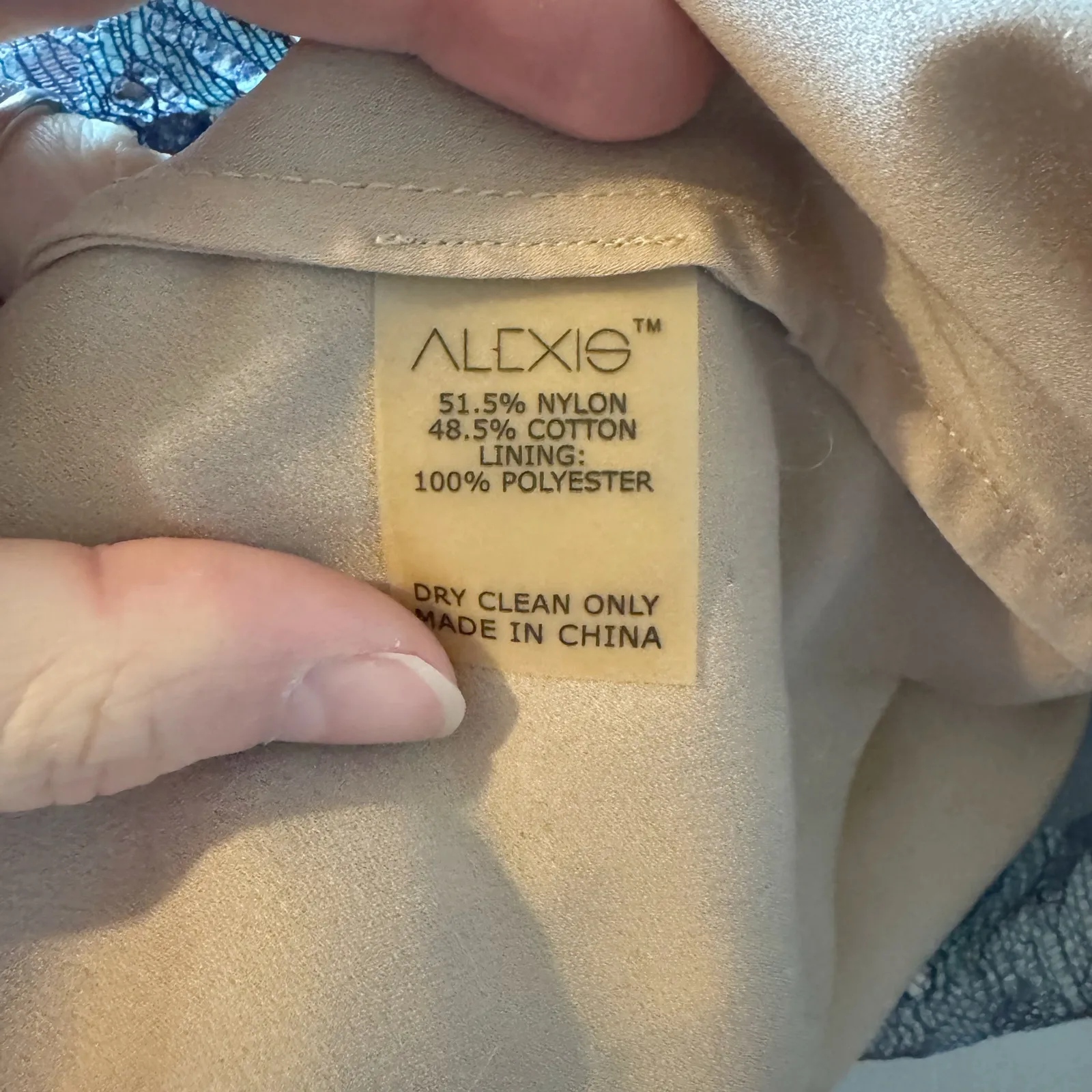 ALEXIS Isabella Blue Floral Lace Maxi Gown V Neck Spaghetti Straps Ribbon Small - Image 8