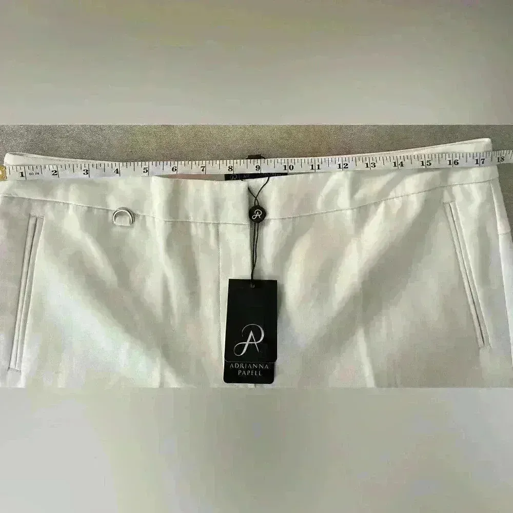 Adrianna Papell Women's White Cropped Pants (220) - Image 11
