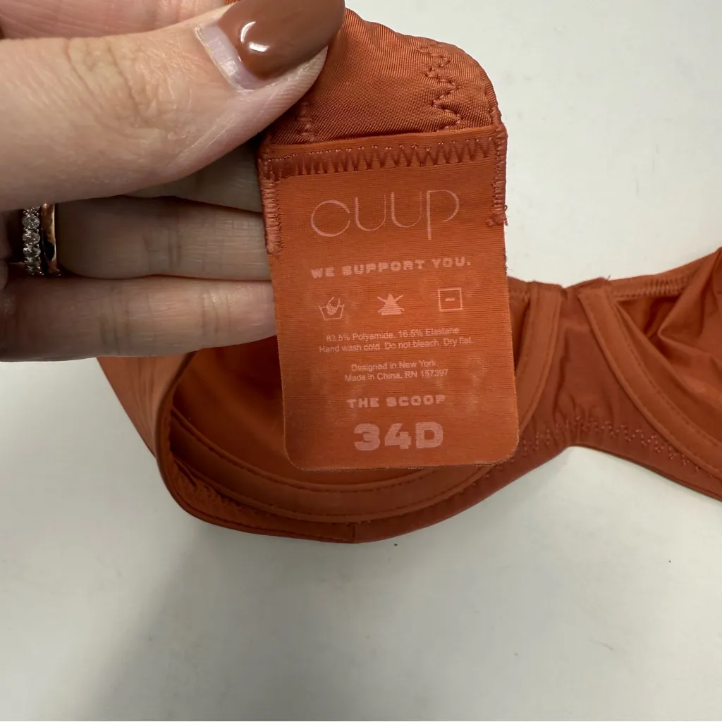 Cuup Set of 2 Clay The Scoop Bra and Azalea Pink The Mesh Plunge Bra 34D Size undefined - Image 6