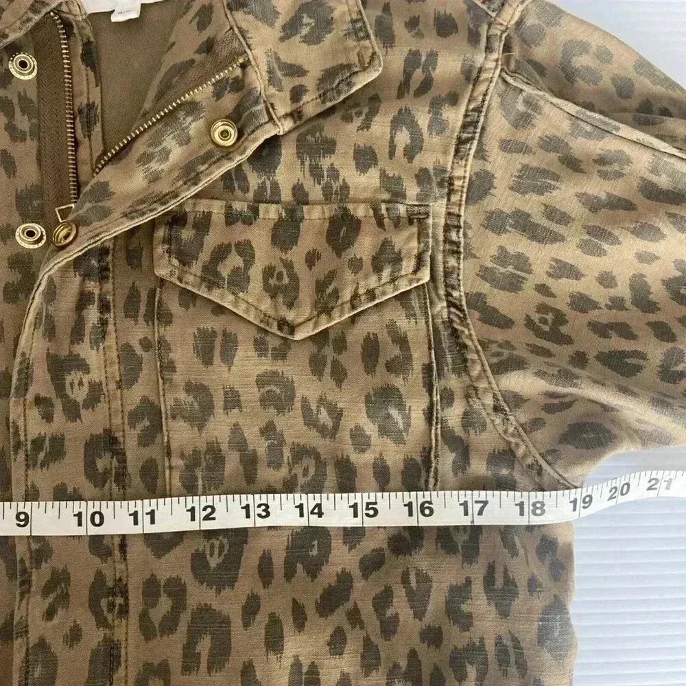 Frame Cheetah Cargo Print Service Jacket Size Small Mobwife Classic Preppy - Image 8
