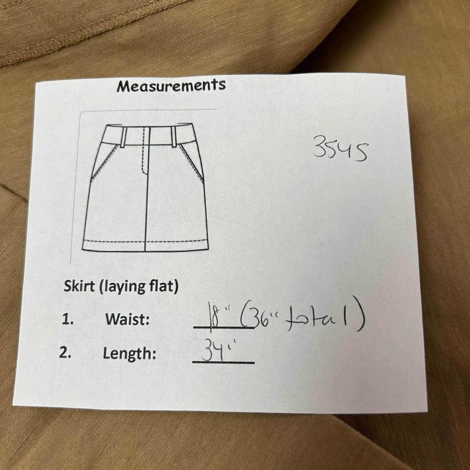 Vince Camel Linen Blend Wrap Midi Skirt Size 12 Belted Side Slit - Image 5