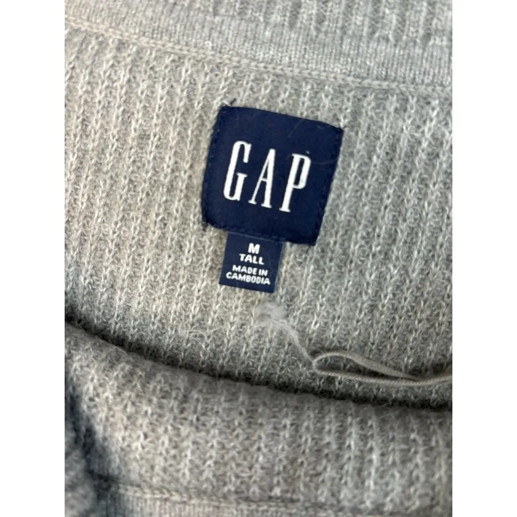 *New GAP Knit Sweater Dress Womens MTall Gray Cowl Neck Neutral Classic Office - Image 6