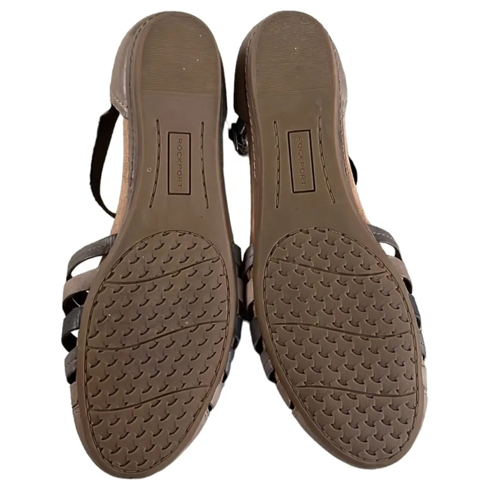 EUC Rockport Leather Sandals Size 9.5 Wide Width - Image 9