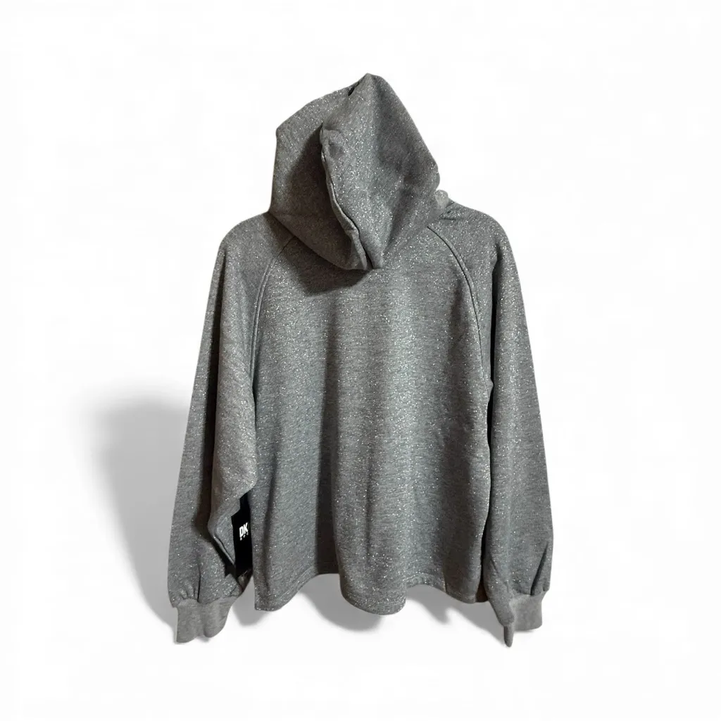 DKNY Sport Green Bay Packers Heather Gray Cropped Hoodie – Size M NWT Sparkly - Image 2