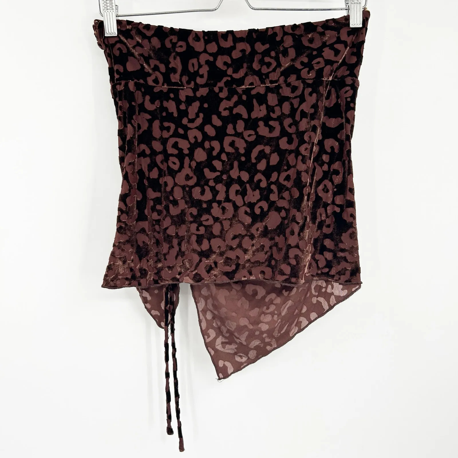 Urban Outfitters UO Silence + Noise Remy Leopard Print Velvet‎ Burnout Tube Top - Image 7