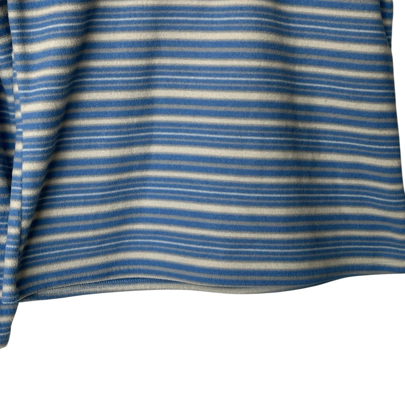 Patagonia CAPILENE VTG M 1/4 Zip Pullover Women's Blue Striped Fleece Sweater - Image 5