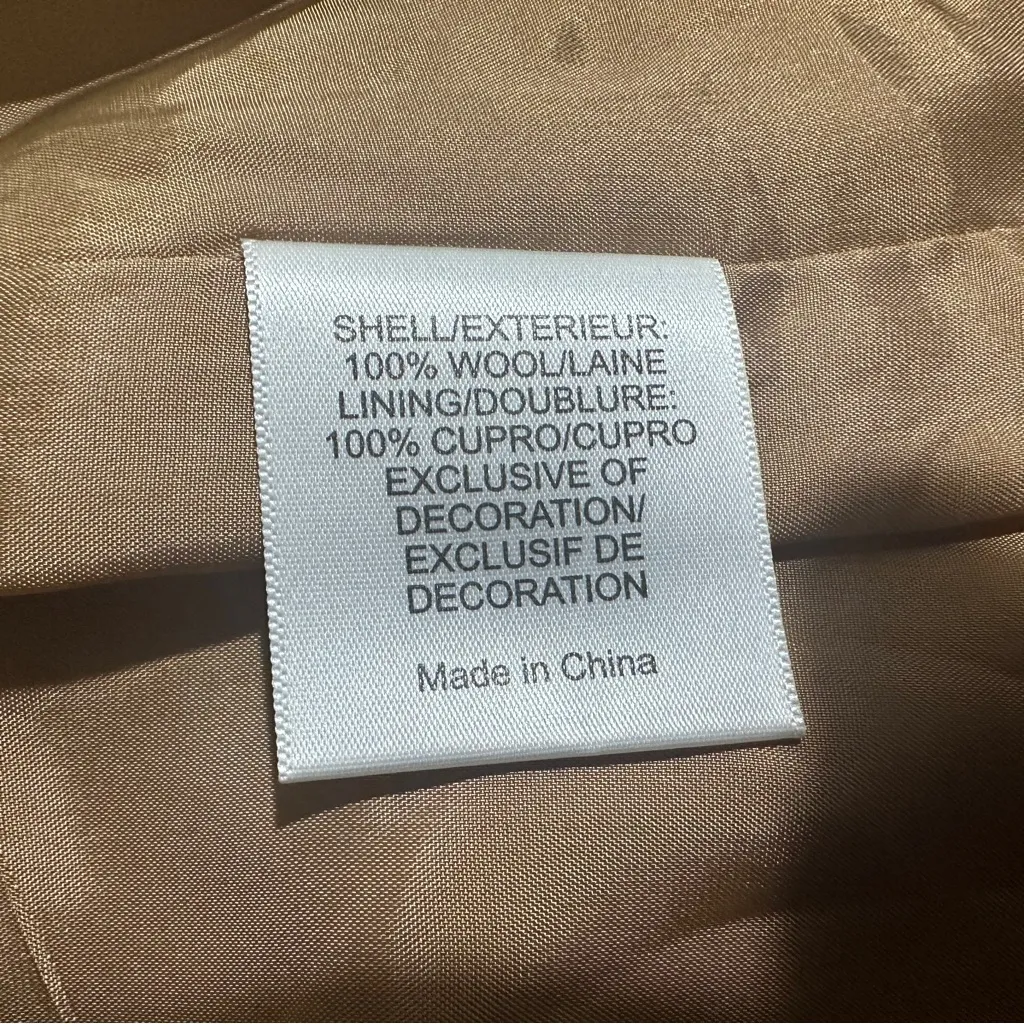 Tory Burch Tan Camel Wool Zip Up Mini Skirt‎ Size 2 - Image 12