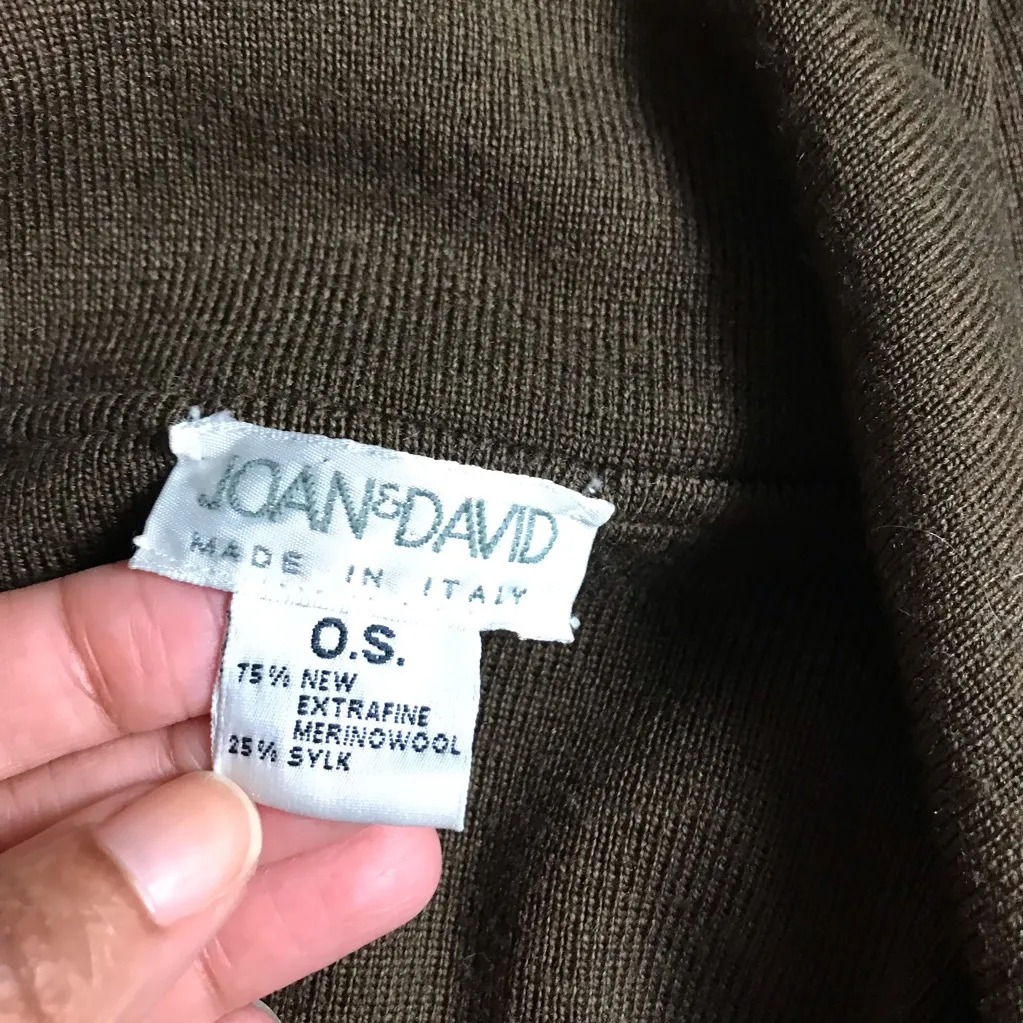 Joan & David  Wool Blend Brown Button-Up Women's Sweater - Image 7