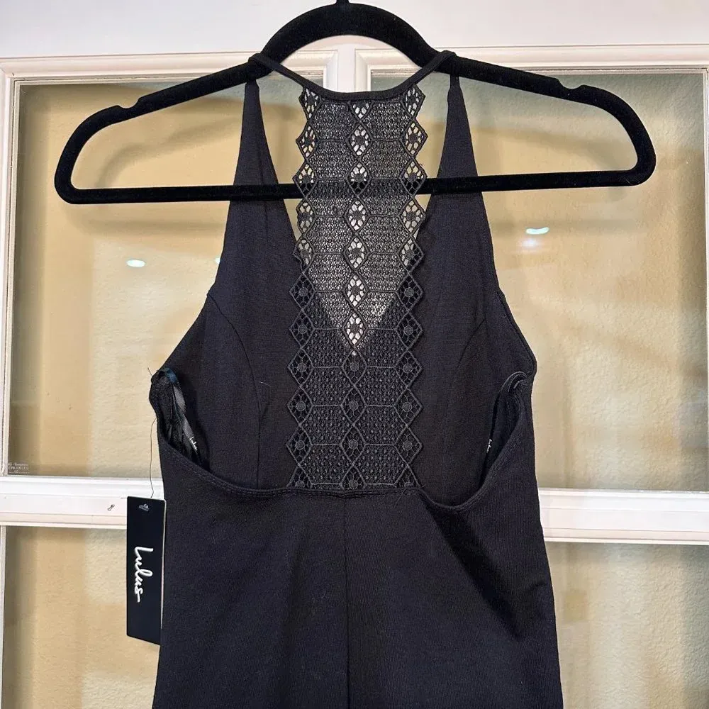 NWT LULU'S Frederica Black Lace Back Body Con Mini Dress - XS - Image 11