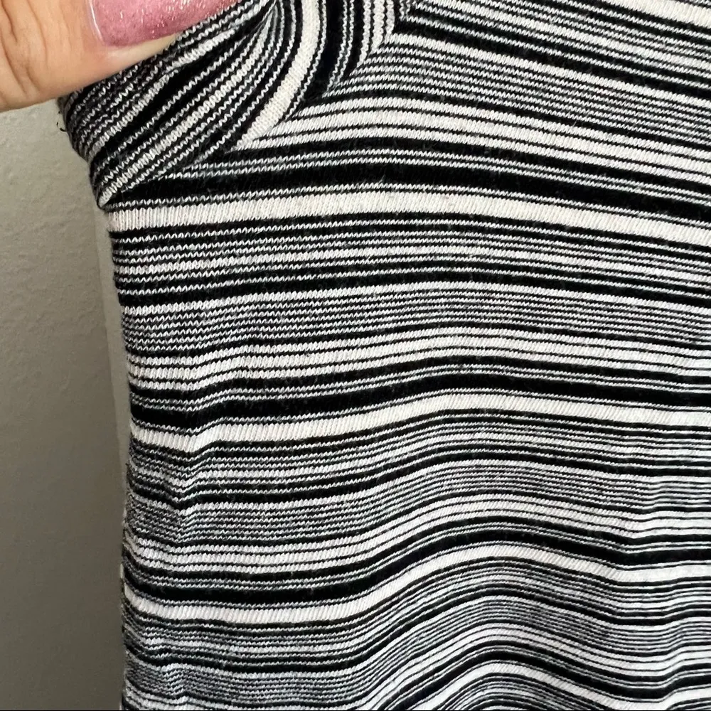 Ann Taylor LOFT Cotton Dark Stripe T-Shirt Dress Large - Image 8