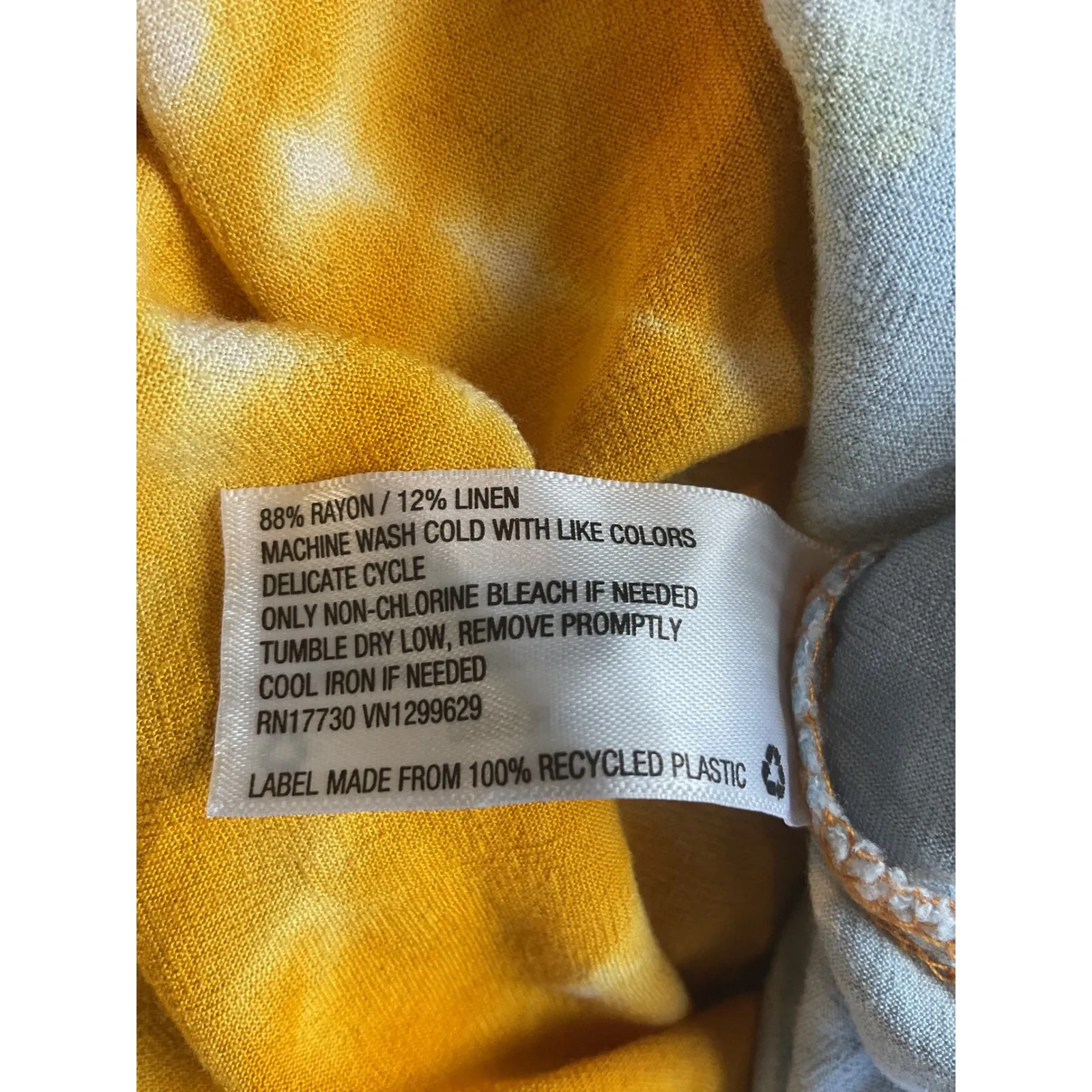 Knox Rose Women's Maxi Dress S Yellow Blue Tie Dye Sleeveless Casual oversized - Image 8