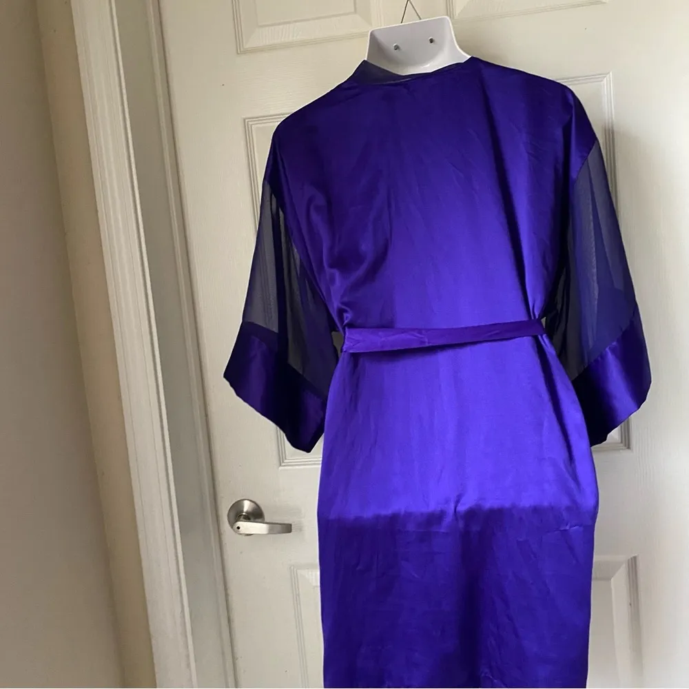 Victoria’s Secret purple One size fits all robe polyester with a sash - Image 2