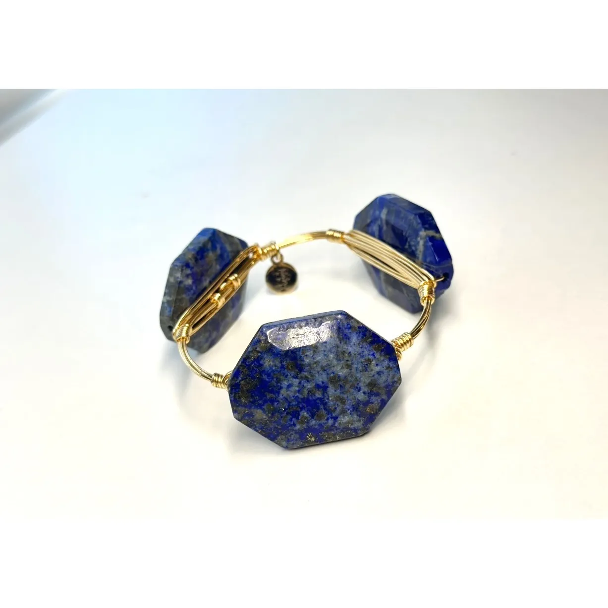 Bourbon & Bowties Lapis Lazuli Bangle Bracelet - Image 5