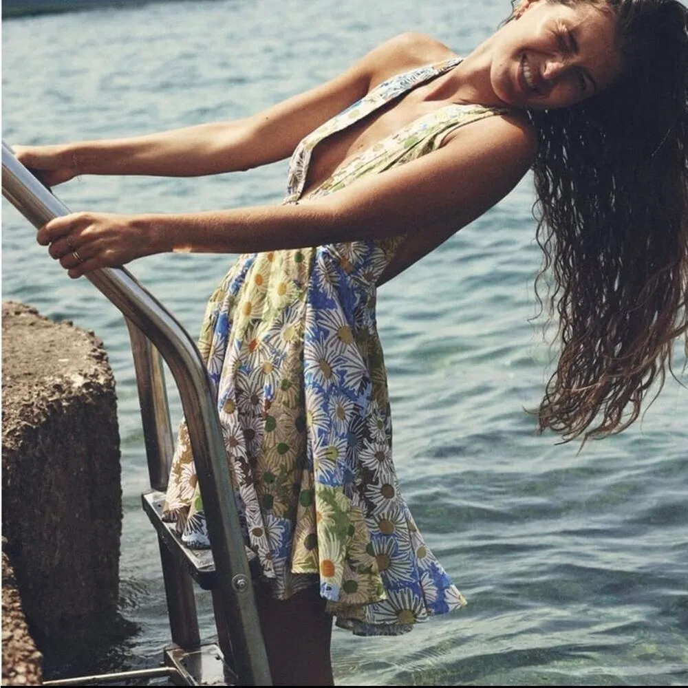 NWT! Zara Blogger Favorite Daisy Bloomcore Halter Mini Dress - Size XL - Image 12