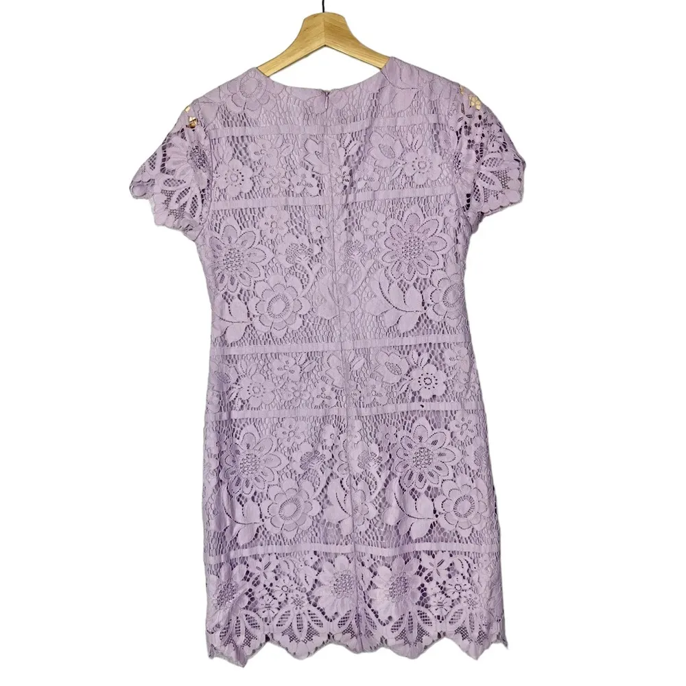 Vince Camuto Light Lilac Purple Lace Short Sleeve Mini Dress 0 - Image 21
