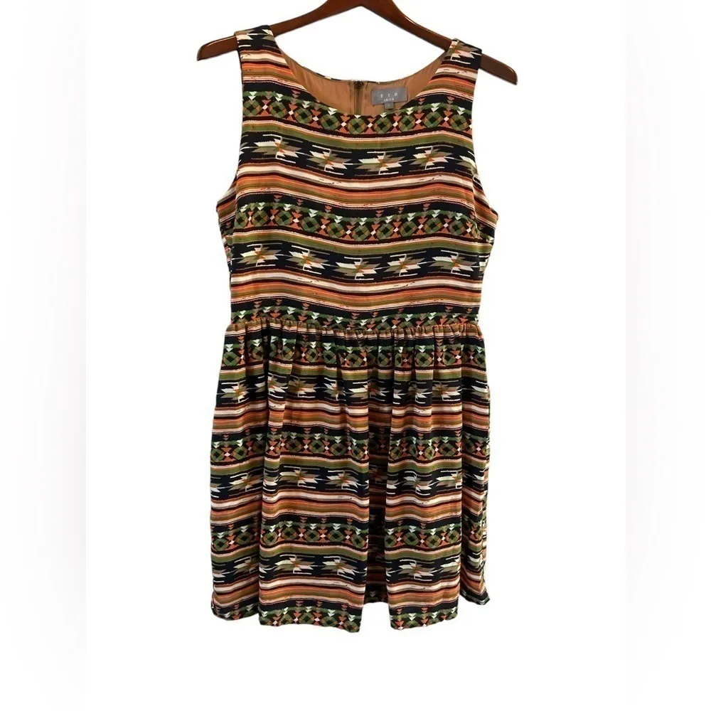 SIB Tribal Aztec Print‎ Dress size L Green Size L - Image 2