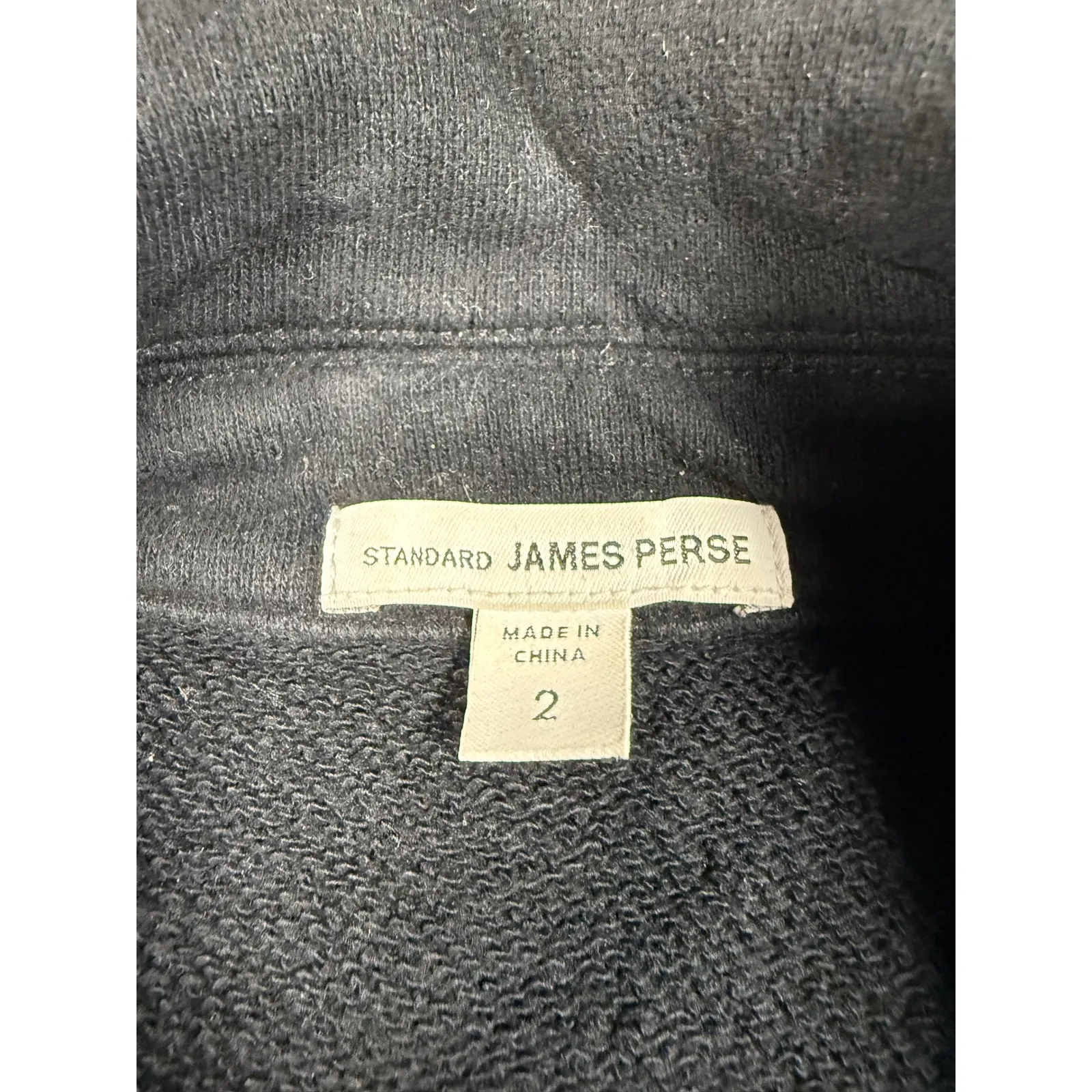 James Perse Standard Black Cotton Knit Shawl Collar BlazerJacket Womens Medium - Image 4