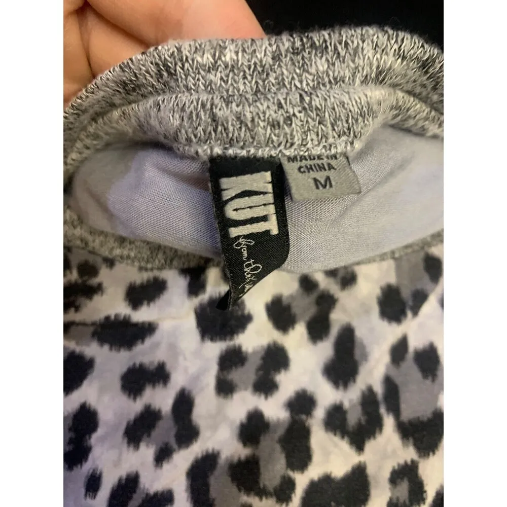 Kut From The Kloth  Women’s Benter Mixed Material Top Long Sleeve Size M‎ - Image 2