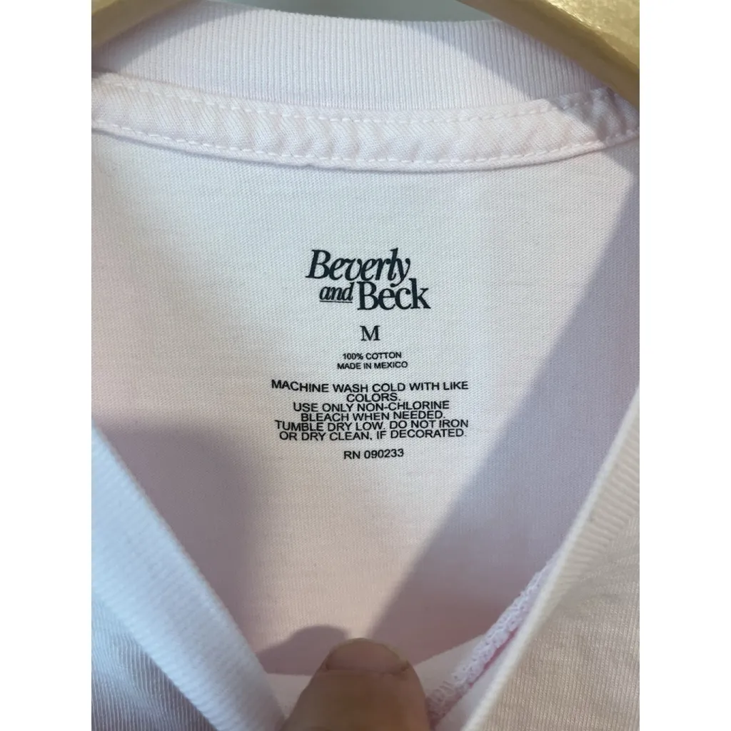 PAC SUN + Beverly and Beck T-Shirt Womens Size Medium Pink Short Sleeve Crop NWT - Image 5