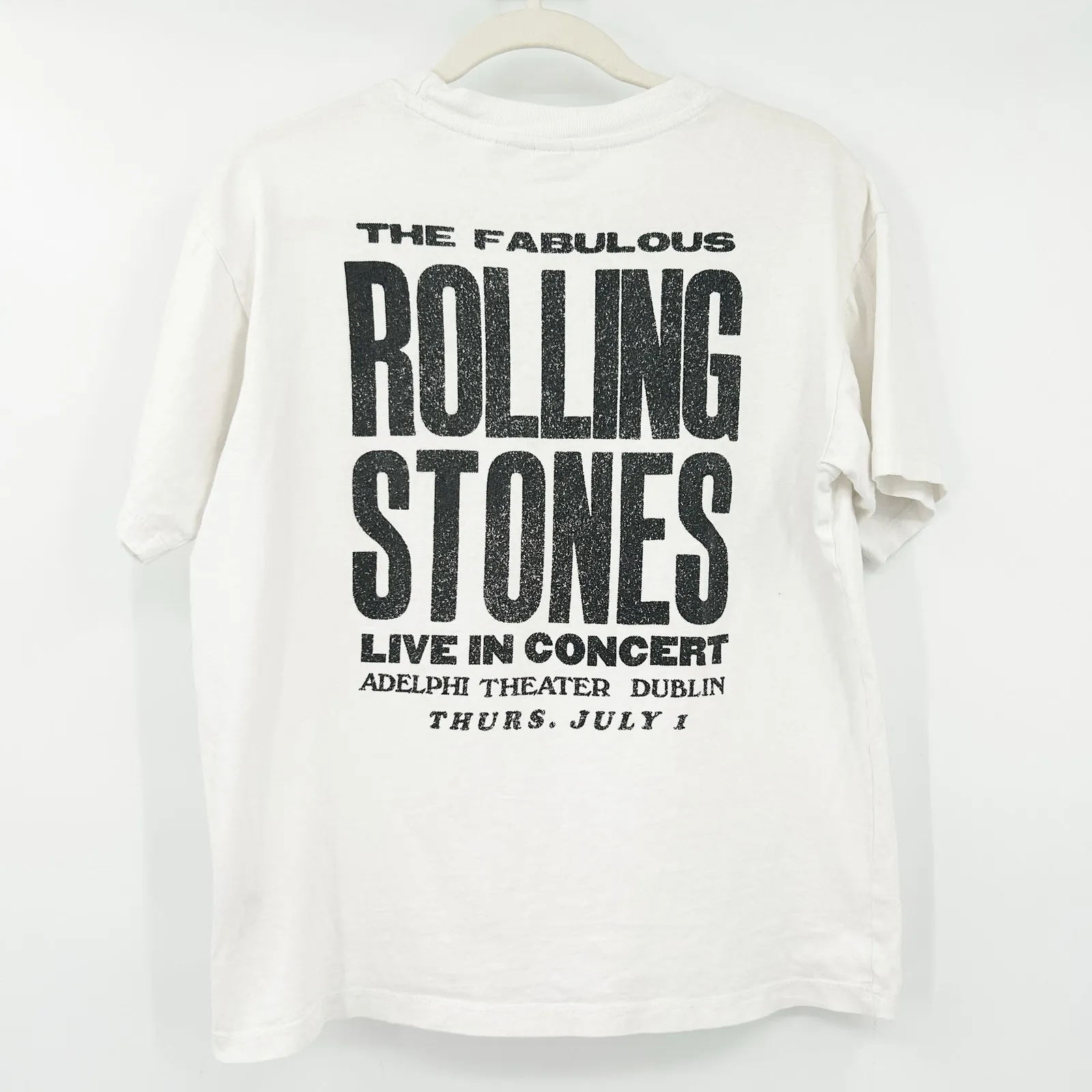 H&M Womens Oversized The Rolling Stones Graphic‎ T Shirt Band Tee Size XS White - Image 6