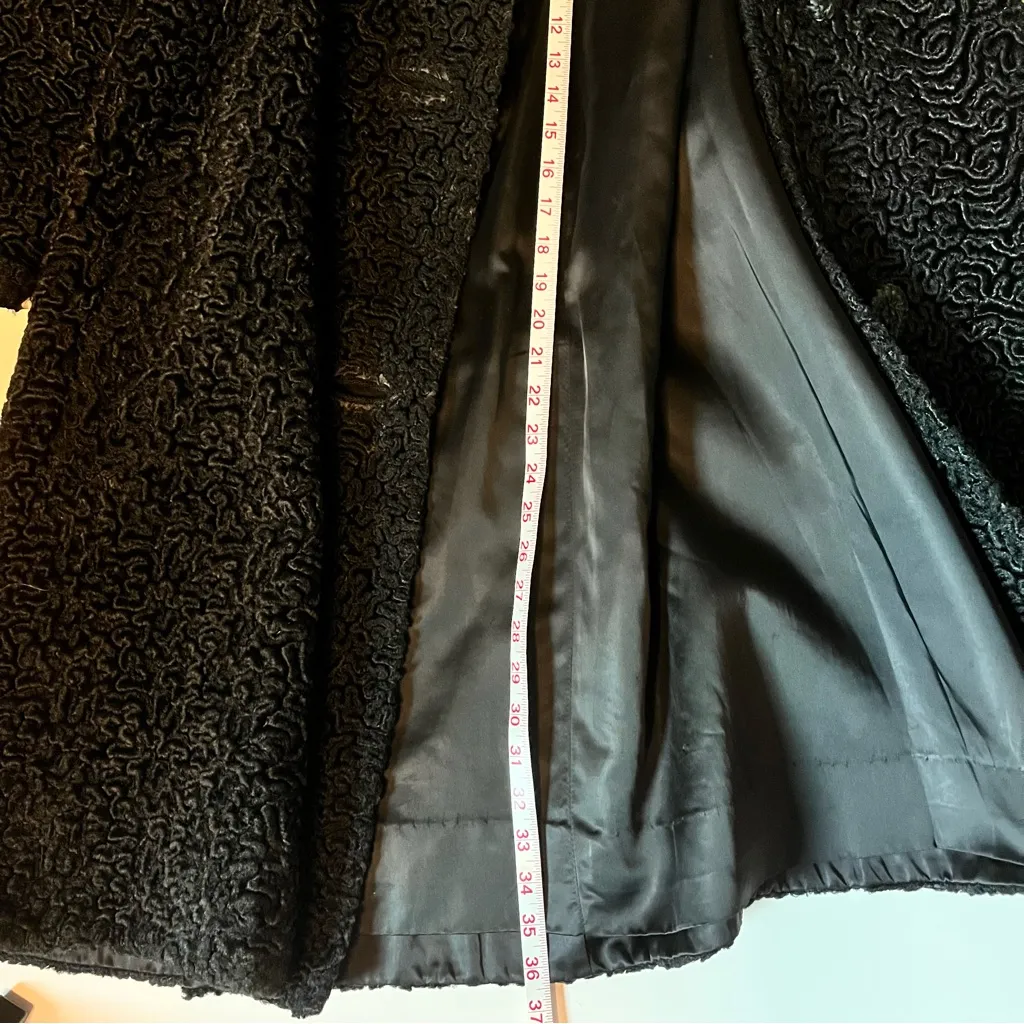 Vtg. Mink Astrakin by Lepshire made in France. Black - Image 7