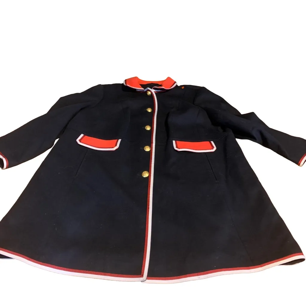 TALBOTS BLUE, RED & WHITE COTTON TRENCH JACKET (22W) - Image 10