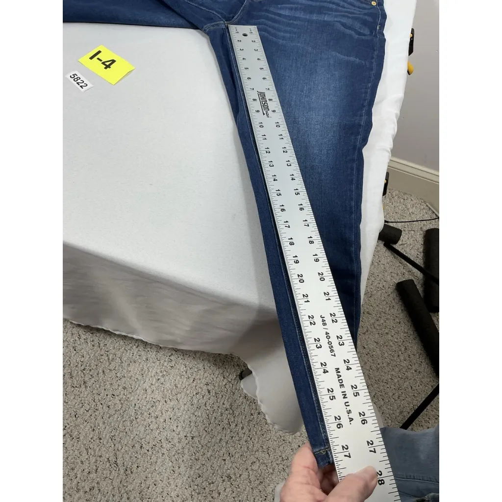 Womans Michael Kors Izzy Skinny Pullon Blue Jeans Size 16 Ankle - Image 8