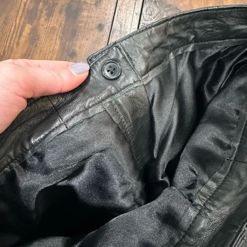 Vintage Women's Leather Lined Lace Up Side Mini A - Image 10