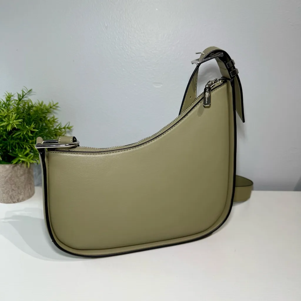 BCBGeneration  Olive Green Crescent Shoulder Bag - Image 3