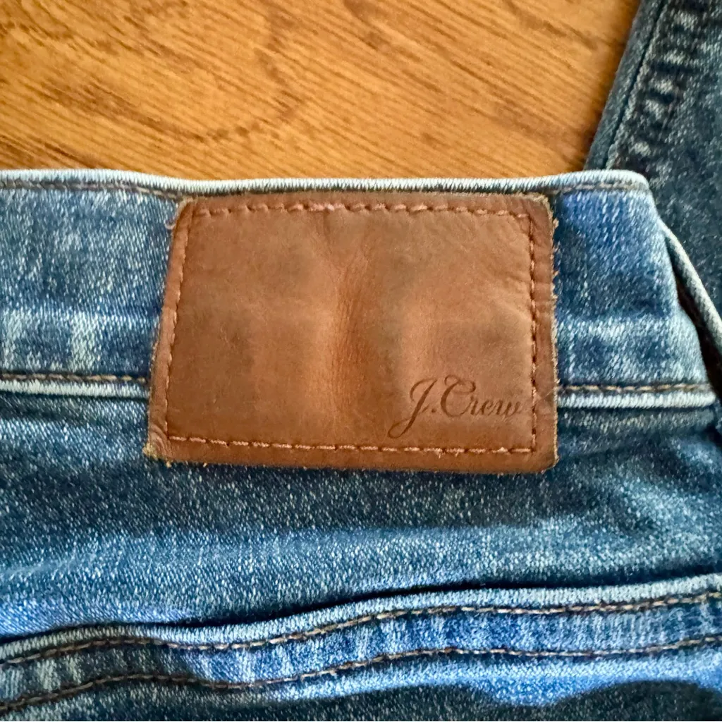 J. Crew Billie Demi Boot Crop Jeans Women’s 27 Medium Wash Mid Rise Raw Hem - Image 4