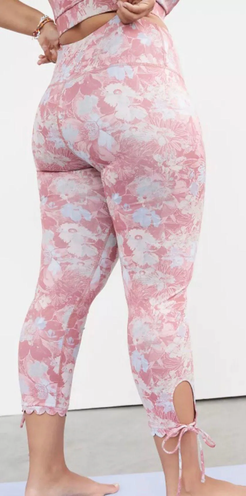 Anthropologie NWT $108 Daily Practice by  Pink Side Tie Allie Pull On Leggings S - Image 2