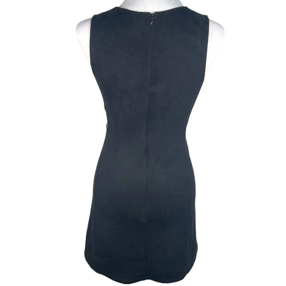 Aqua Side Cutout Faux Suede Dress Black Size XSmall - Image 3