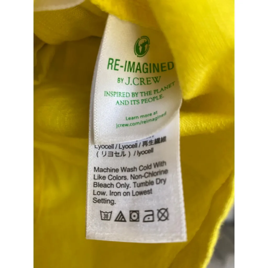 J.Crew Bright Yellow Linen Shorts XXS Summer Preppy Minimal Resortwear Coastal - Image 7