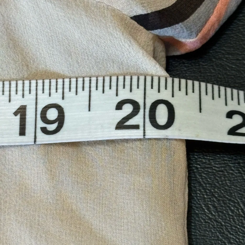 Theory Multicolor Striped Button-Down 100% Silk Shirt size M * - Image 9