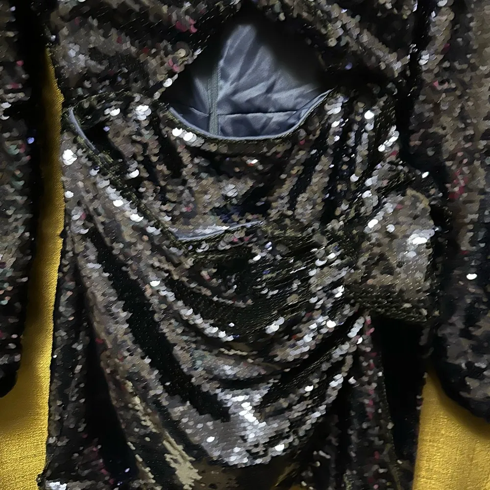 NWT Lovers and Friends Navy Blue Sequin Mini Dress Party Size XS - Image 7