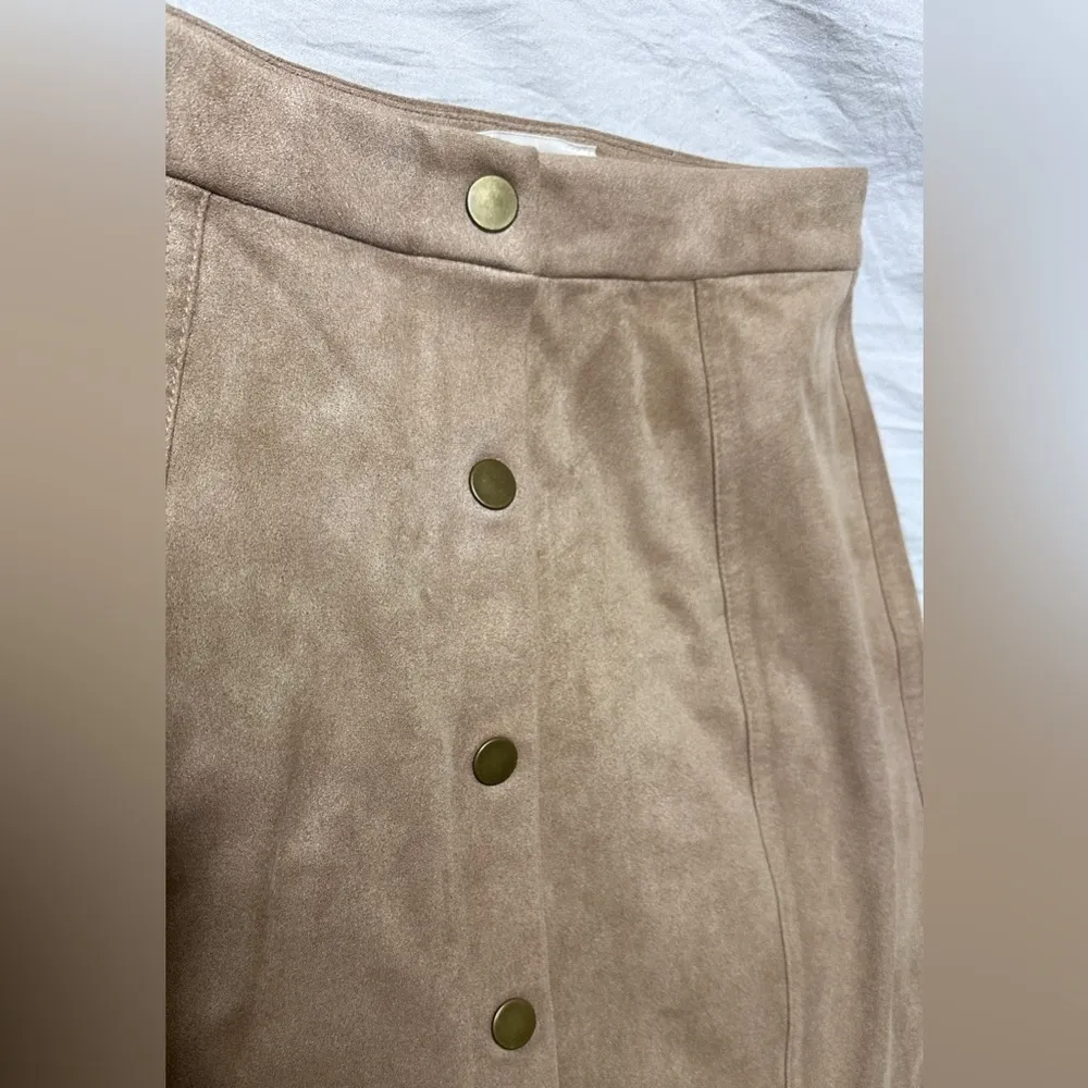 NWOT  Wilfred Free Faux Suede Centinela Button Front A Line Skirt Size 0 - Image 9