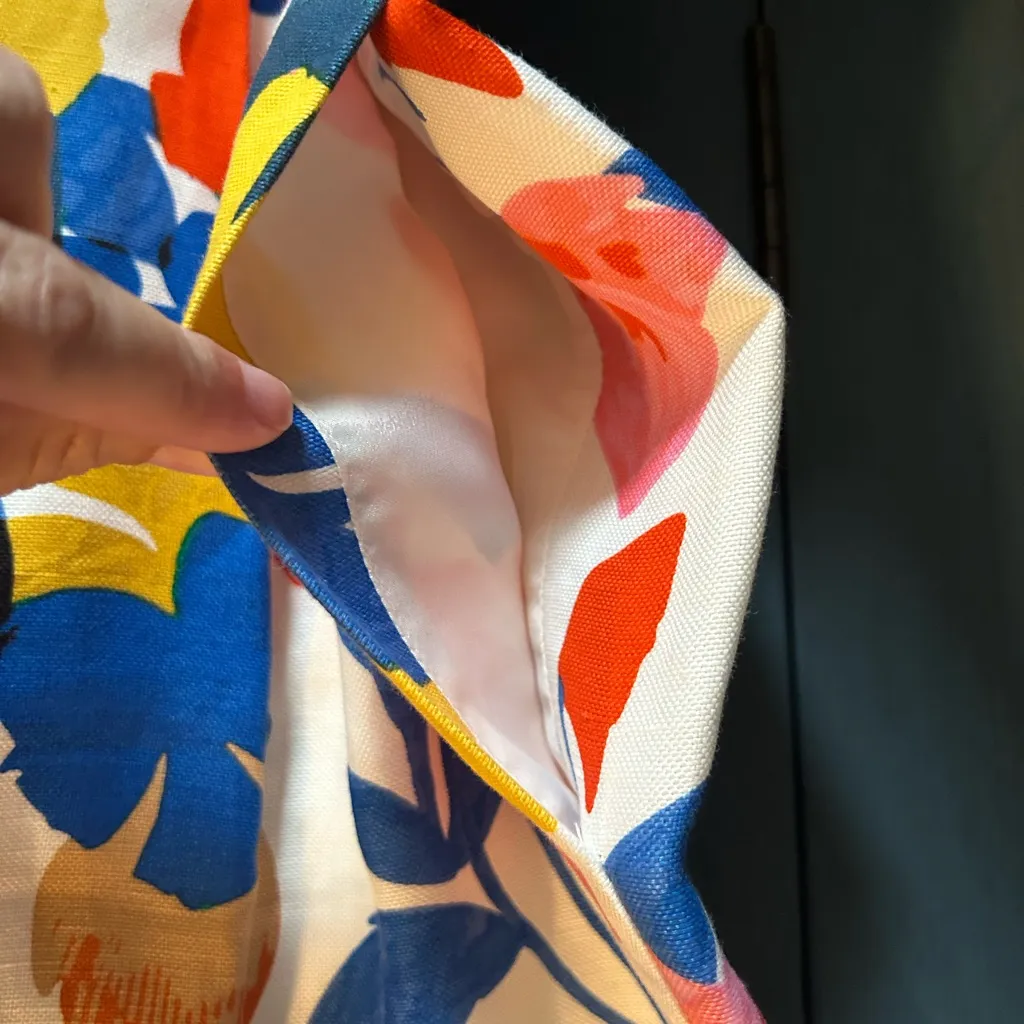 J. Crew Women's Floral Pencil MIDI Skirt - Blue, Yellow, Pink | Size 6 - Image 13