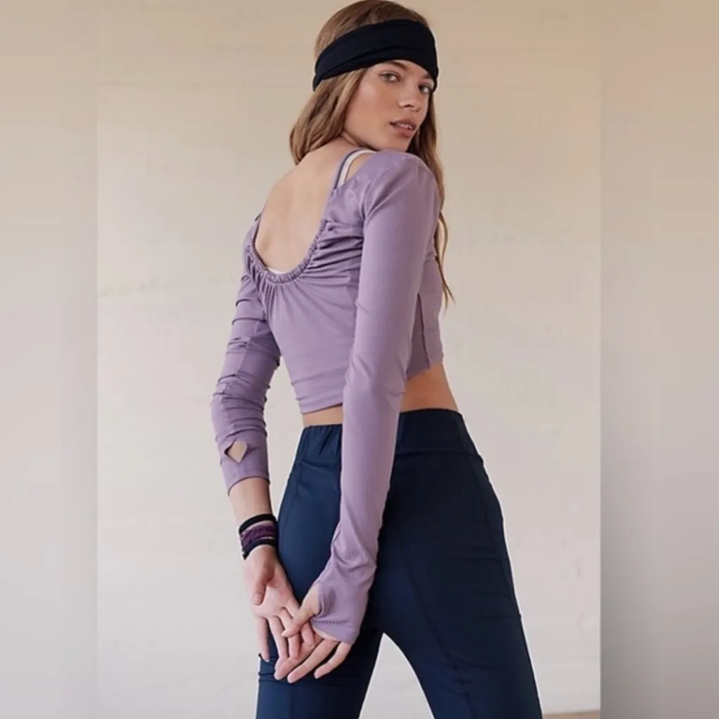 Free people FP movement Hot Tip Layer Long Sleeve Shirt fits like a M Black Size M - Image 10