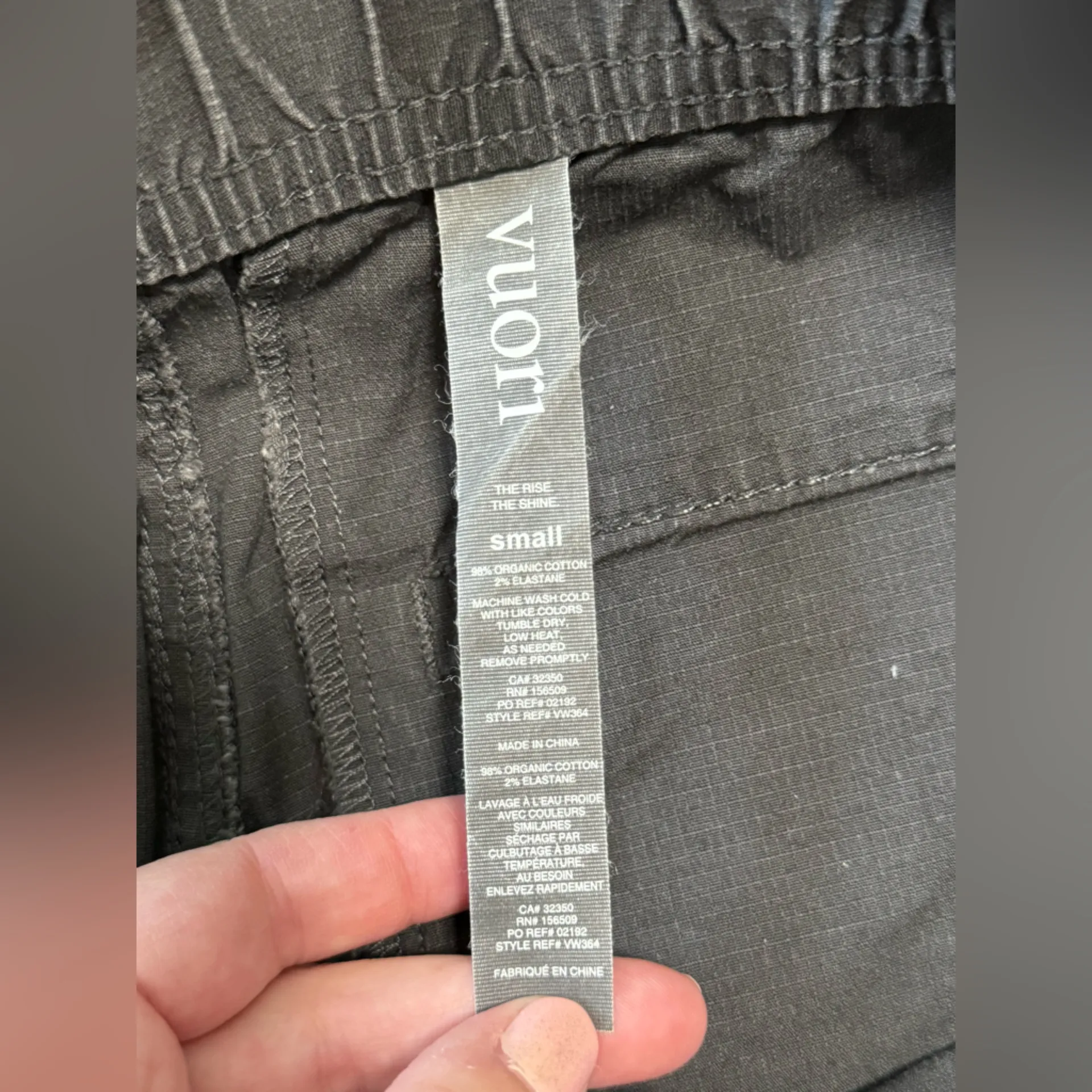 Vuori Women’s Vintage Ripstop Shorts Dark Gray Camo Size S - Image 6