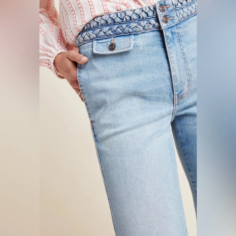 Current/Elliott the braided high waist cropped Size 25 NWT - Image 4