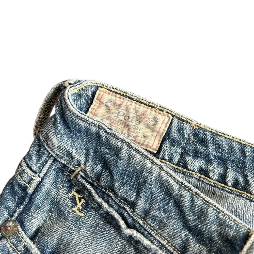 Polo Ralph Lauren Men's Distressed Denim Jeans Blue‎ Size 29 Straight Fit - Image 13