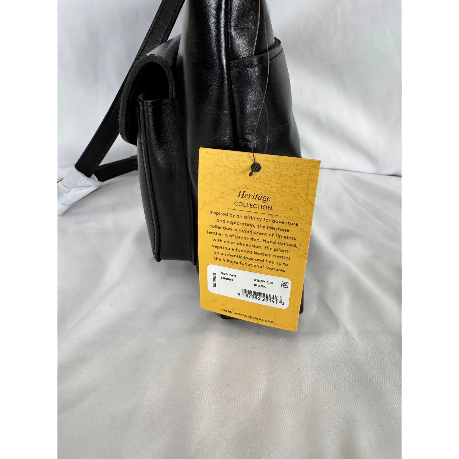 Leather Crossbody Bag Flap Pocket‎ Adjustable Strap Everyday Purse Black - Image 7