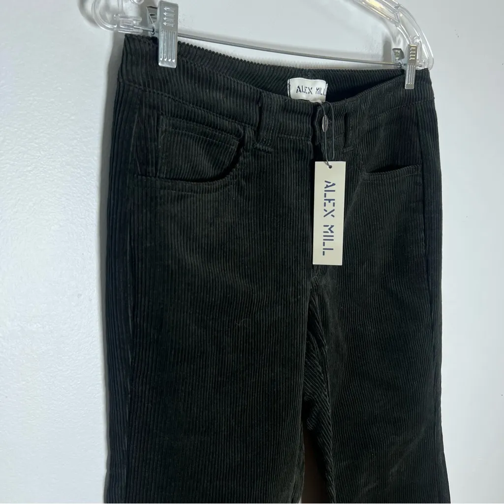 NEW Alex Mill Darci Corduroy Chino Trousers Pants Hunter Green Sz 4 - Image 3