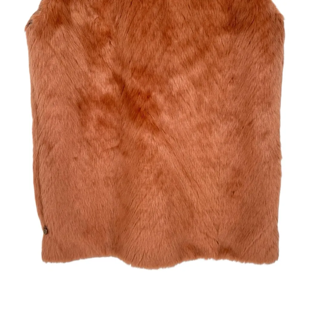 Maison Scotch Scotch & Soda Faux Fur Vest size 1/Small Sleeveless Lined Pockets - Image 5