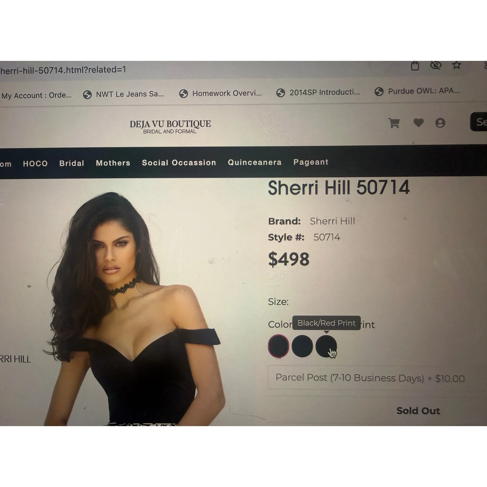 Sherri Hill Laura Marano Red Black Rose Floral High Low Formal Prom Dress 0 EUC - Image 7