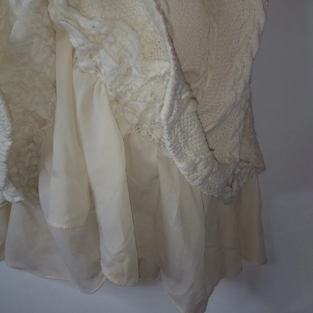 Reborn L Lagenlook Creme Vanilla Sweater Dress L Size L - Image 3